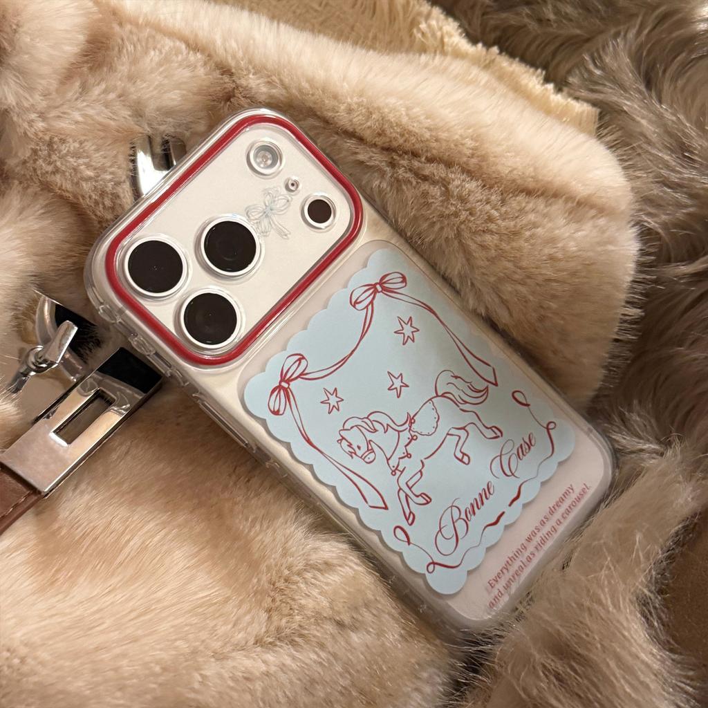 Transparente Pony Ist Geeignet für Apple 17 Handyhülle Iphone17promax Weihnachten Jahr 13 Cartoon Persönlichkeit 15 Weiches Set