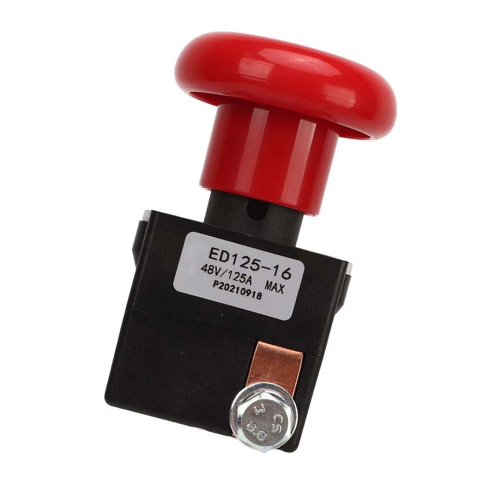 Not-Aus-Schalter 48V 125A Metalllegierung ED125‑16 Stopptaste Passend für die meisten Gabelstapler