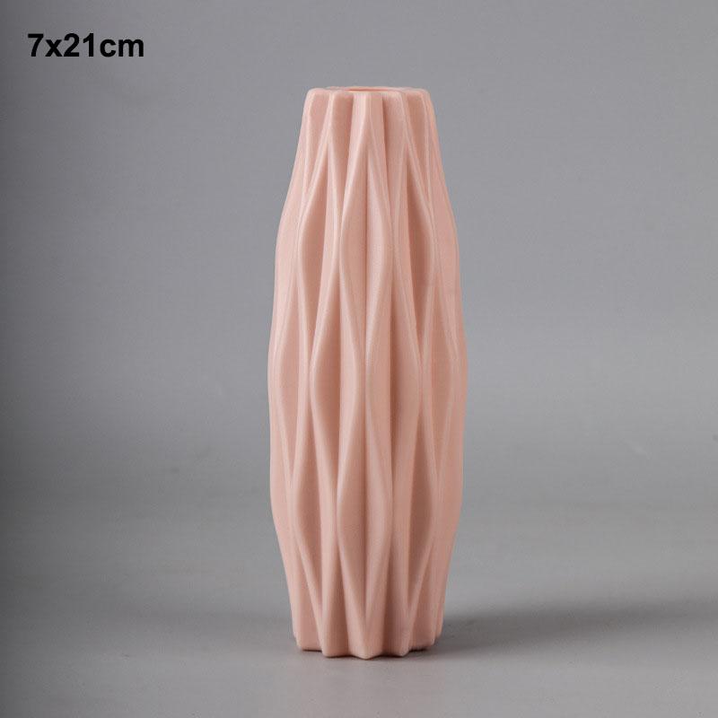 Plastic Flower Modern Vase Decoration Home Nordic Style Vase Imitation Ceramic Flower Pot Decoration Vases for Flowers