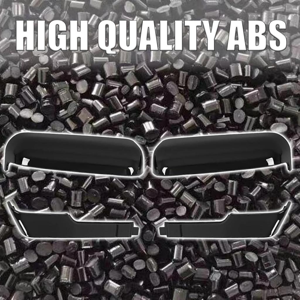 Rückspiegelabdeckung Kappe Passend für 2020-2024 Chevy Silverado GMC Sierra 2500HD 3500HD Außenspiegelabdeckungen Dekorative Zierleisten (Schwarz)