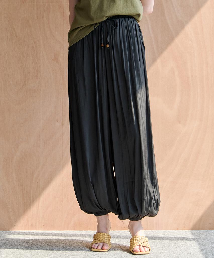 MAXZA Beaded String Banding Harem Pants