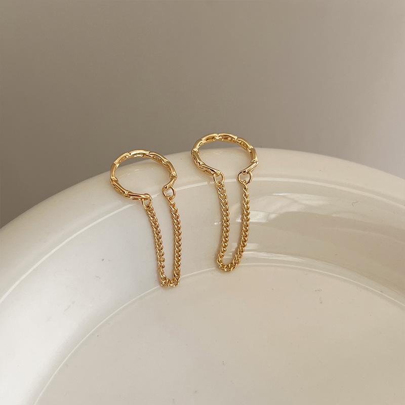 Fashionable Punk Hollow Out Long Tassel Ear Bone Clip For Men And Women Creative And Cool Daily Minimalist Style Jewelry Gift