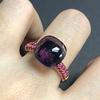 11 .6x7mm Big Stone Natural Crystal Candy Ring With Purple Zircon Crystal Ring For Women Jewelry Gift Birthday Pomellato