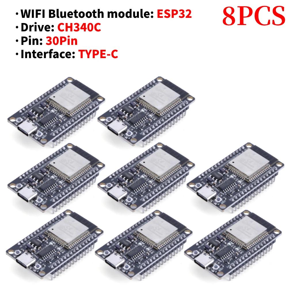 ESP32 WROOM-32 Development Board 5V TYPE-C CH340C WiFi+Bluetooth Ultra-Low Power Consumption SPI Flash 32Mbits Wireless Module