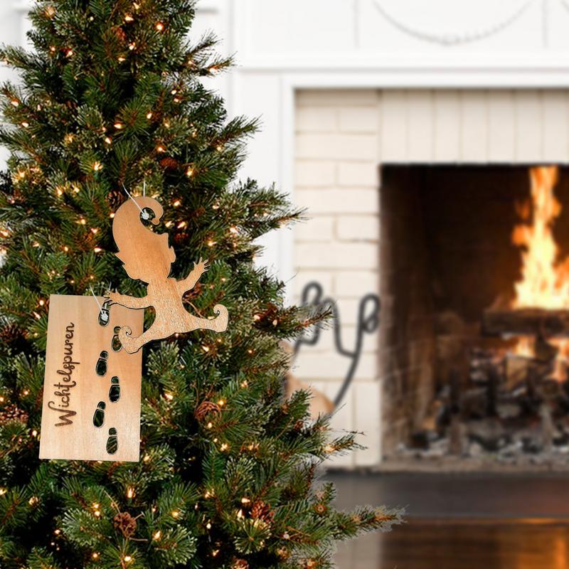 Gnome Stencil Footprints Christmas Decorations Wooden Footprint Stencils For Floors Christmas Floor Template Window Decorations