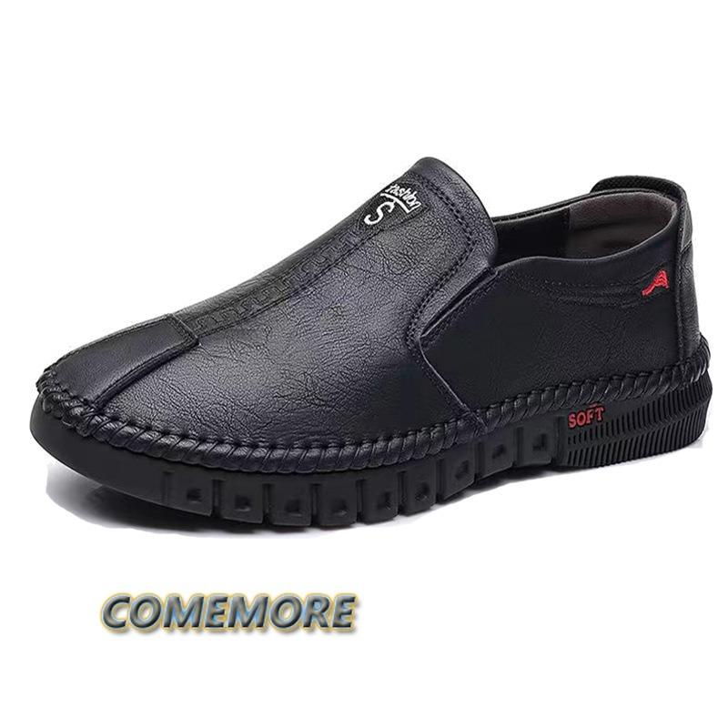 Fashion Handmade Leather PU Shoes Male Casual Sneakers Comfort Design Man's Business Loafers Moccasins Round Head Fashion Spring Autumn