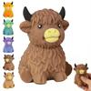 Hochlandkuh Squishy Spielzeug Langsam aufsteigend Stressabbau Fidget Ball Niedliches Kuscheltier Knetspielzeug Für Erwachsene Geburtstagsgeschenk