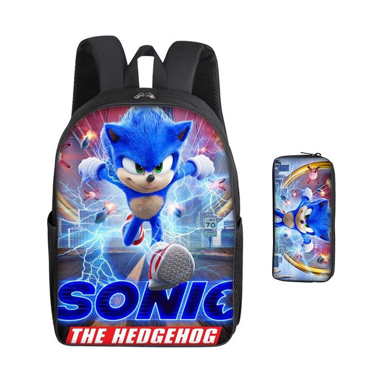 Two-Piece Set Combination Set Elementary School Students Animation Backpack Cartoon Schoolbag