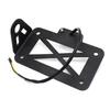 Retro American Cruiser Motorcycle Side License Plate Holder with Light Bracket