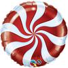 Qualatex Foil Balloon with Festive Candy Swirl Design