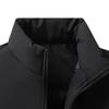 Men's Casual Solid-color Light Down Cotton Vest, Men's Stand-up Collar Zip-up Workwear Vest Jacket