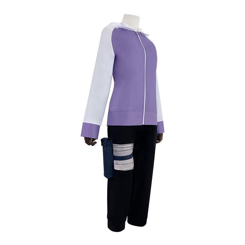 Tenue du passage du vent de ninja Huoying pour femmes, costume cosplay animation Hinata ensemble complet de vêtements de performance