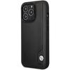 Pouzdro pro iPhone 14 Pro Max BMW Hardcase Kožené Černé