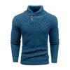 Pánský zimní svetr Ochrana krku Vysoký límec Dlouhé rukávy Pletený Silný elastický Slim Fit Jednobarevný Svetr pro každodenní nošení Školní sporty