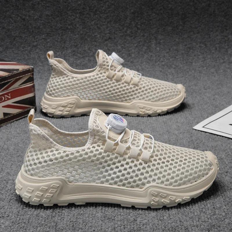 Outdoor Comfortable Mesh Men Casual Sneakers Fashion Non-slip Breathable Man Walking Shoes Lightweight Soft Running Sport Shoes
