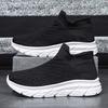 New mesh couple running shoes large size casual sports shoes low-top lazy fly-woven socks shoes