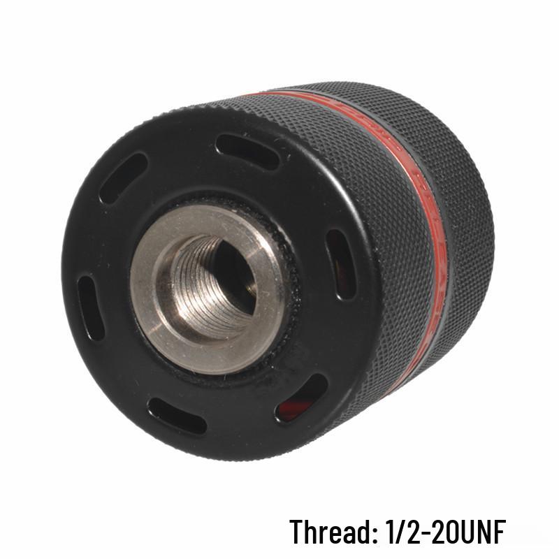 Red Stripe 1.5-13mm All-Metal Three-Jaw Electric Wrench Chuck with SDS and Hex Shank.