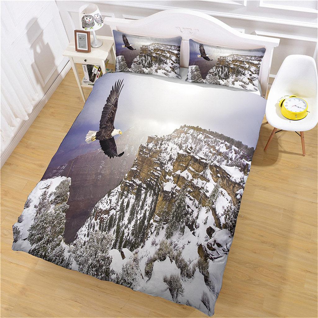 

Комплект постельного белья для детей подростков мальчиков девочек животных орла 3D пододеяльник с наволочкой микрофибра односпальный твин двуспальный размер Queen King Size W90xL190cm