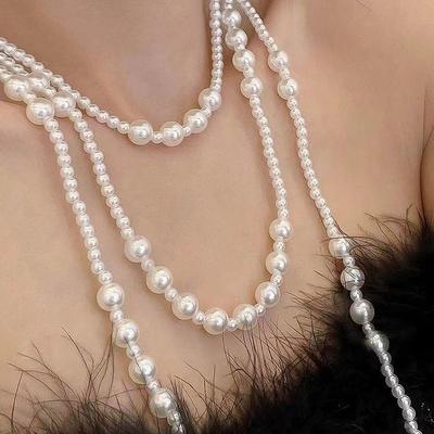2025 Fashionable Multi-layer Pearl Clavicle Necklace - Elegant Fragrant Style