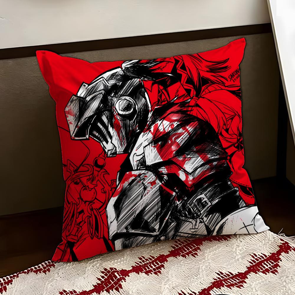 GGoblin Anime SSlayer Cushion Cover Reversible Soft Durable Pillow Cover Home Car MultiScene Use for Daily Comfort