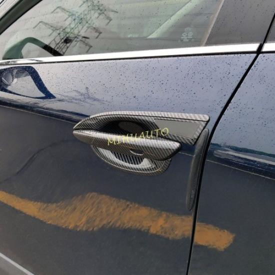 For -2024 Mazda CX-30 DM Carbon Fiber Car Door Handle Cover & Cup Bowl Trims