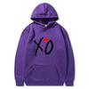 Mens Oversized Hooded Sweatshirt With XO Letter Print Loose Fit Streetwear Casual Top