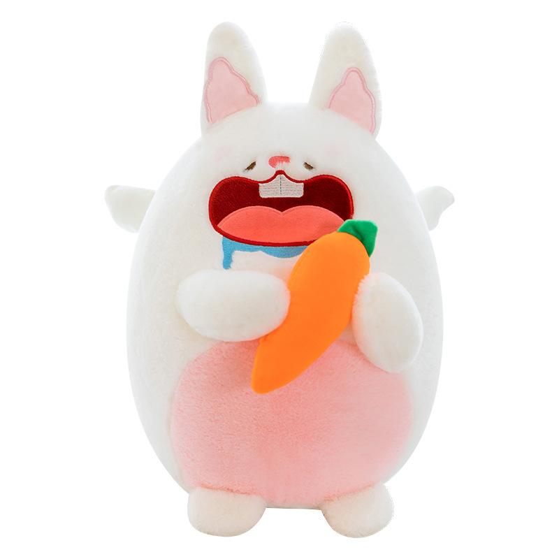 

Cat Eats Fish Rabbits Eat Carrots Stuffed Animals Plush Toys Pp Gift Cotton Rabbit,30cm/11.81in
