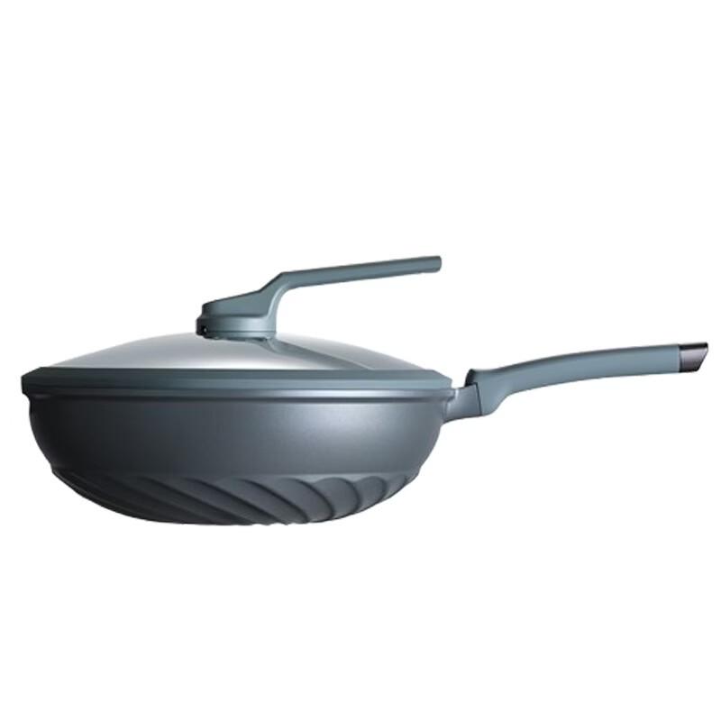 ASD Blue Diamond Titanium Non-stick Smokeless Wok 30cm