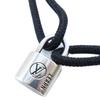 LOUIS VUITTON Q05942 Ag925 Padlock Charm Silver Lockit Learn Bracelet Silver / BlackUsed