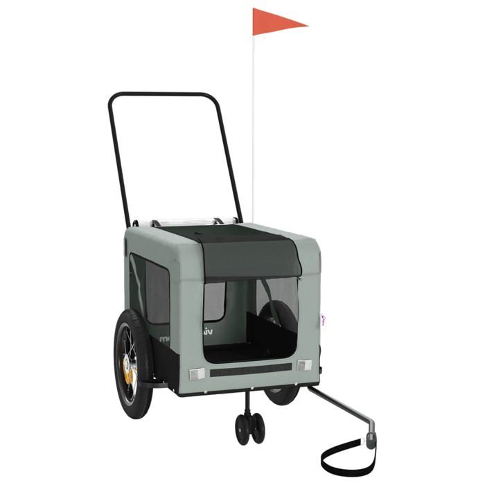 VidaXL Pet Bike Trailer, Dog Bike Trailer with Wheels, Pet Stroller with Flag, 93944