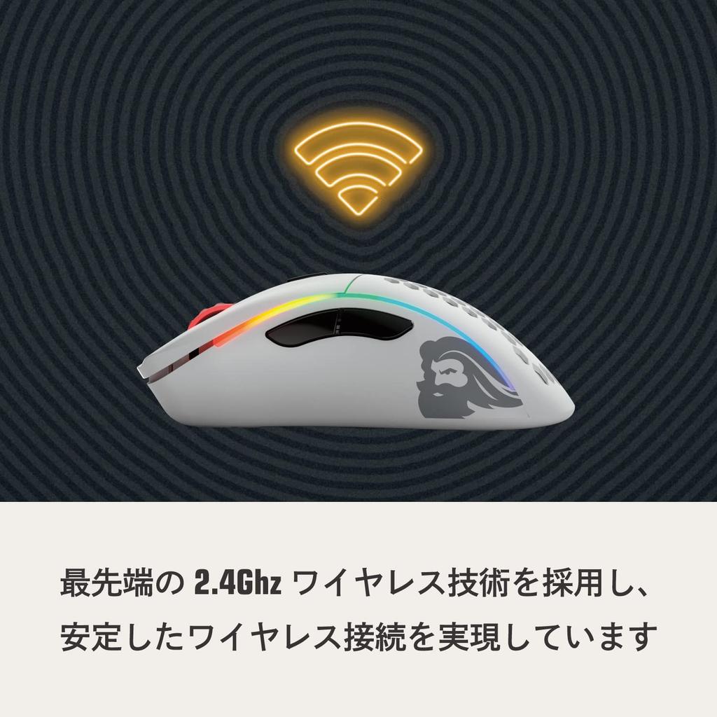 Glorious Model D Wireless Matte Black Gaming Mouse, Ultra-Lightweight 69g, 19000DPI BAMF Sensor, Right-Handed Ergonomic Design