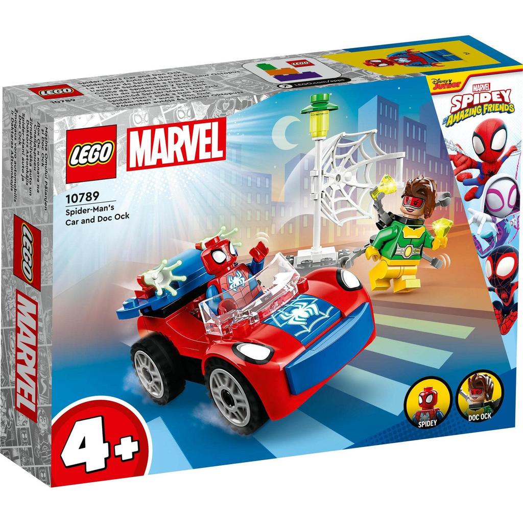 LEGO Marvel Spidey and the Amazing Friends Spidey's Car and Doc Ock Toy Birthday Present Block Educational Boys Girls Children 4 Years Old 5 Years