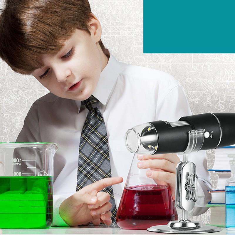 Adjustable 1600X 2MP 1080P 8 LED Digital Microscope Type-C/Micro USB Magnifier Electronic Stereo USB Endoscope For Phone PC