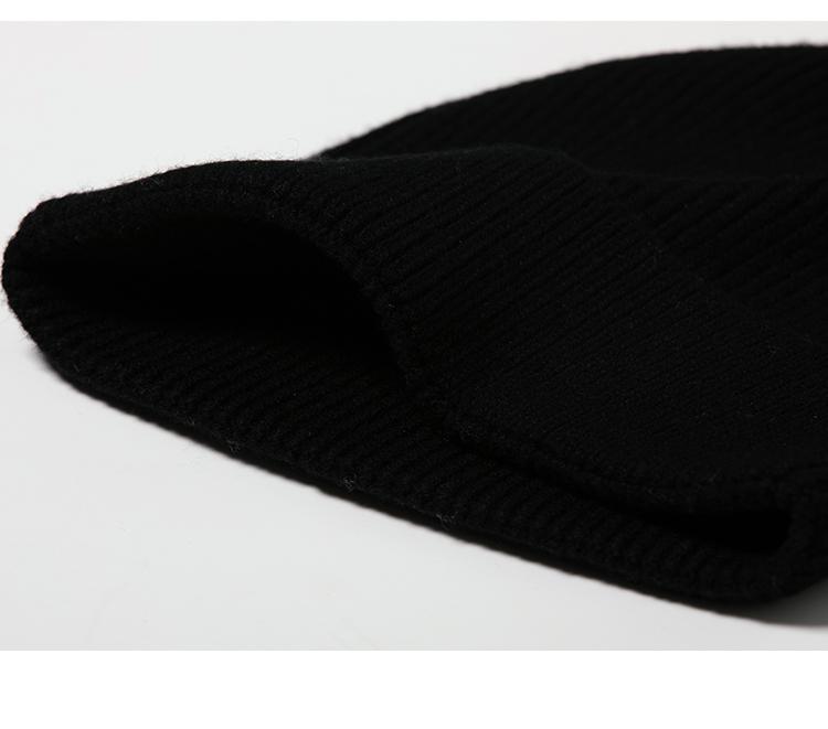 Hengyuanxiang 100% pure wool hat men's autumn and winter knitted hat soft and delicate skin friendly warm hat