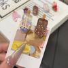 5Pcs Girl Hairpins Clear Gradient Color Simulated Popsicle Shape Transparent Hair Clips Anti-Slip Design Mini Lightweight Hair Pins
