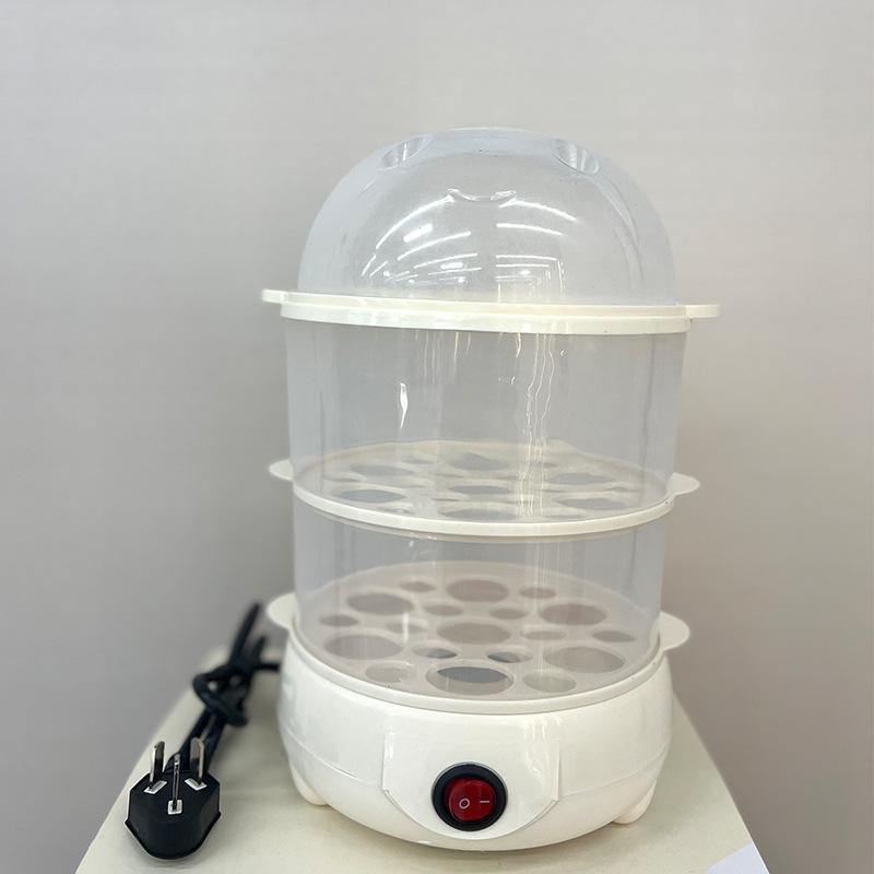 Stainless Steel Double-Layer Egg Steamer: Automatic Mini Breakfast Cooker