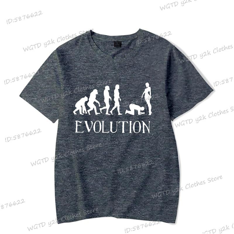 Funny BDSM Evolution T-Shirts for Men Women Harajuku BDSM Evolution Trend Streetwear Round Neck Short Sleeve Unisex T Shirt