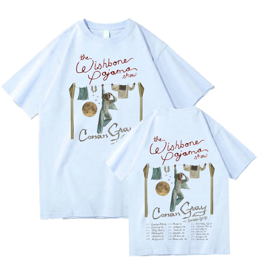 Conan Gray Tour 2025 T-shirts The Wishbone Pajama Show Graphic Print Tee Trends Harajuku Aesthetic Cotton Tshirts Unisex Y2K Top