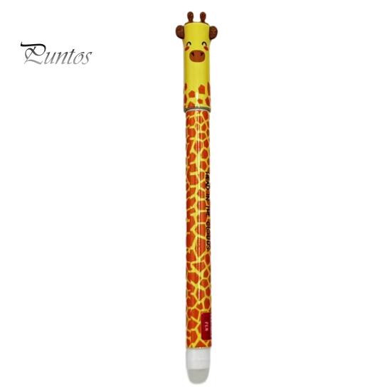 

Стираемые гелевые ручки, гелевые ручки-роллеры с изображением животных из мультфильмов, наконечник 0,5 мм, черные/синие чернила, заправляемые ручки для письма, школьные канцелярские принадлежности 0.5mm Giraffe