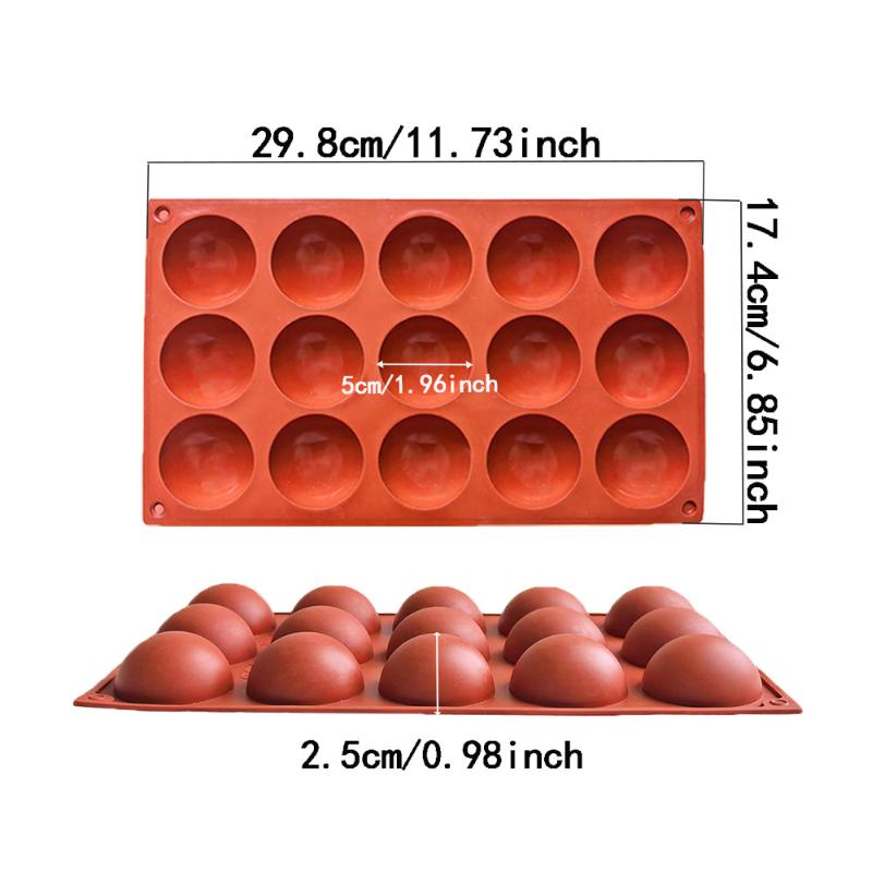 Silicone Chocolate Sphere Mold Multi-Hole Half Ball Molds Hemisphere Shape Cake Mousse Dessert Baking Mold