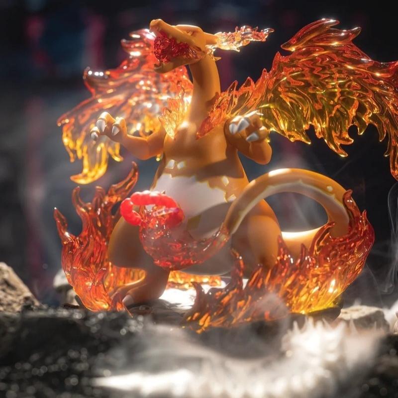 Original Pokemon Action Figures Super Giant Charizard Eevee Collect Miniatures Statues Home Ornaments Children Playthings Celebration Presents