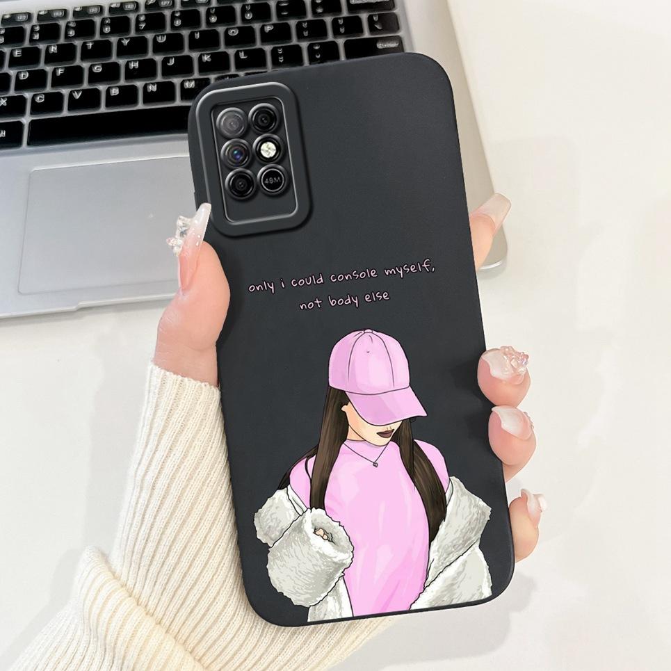 For Infinix Note 8i Note8 Back Cover On Infinix X6383 A692 Coque Funda Flower Butterfly Women Fashion Phone Case Liquid Silicone