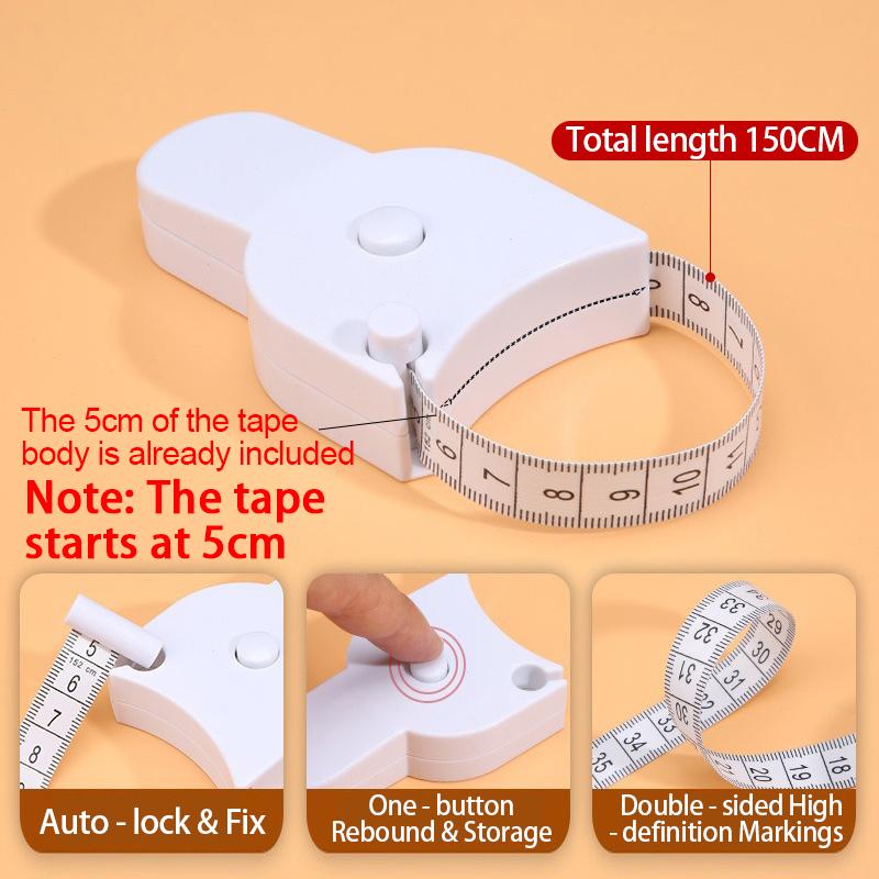 Portable Measuring Tape Mini Ruler Retractable Metric Tape in Inches Measuring Film for Body Soft Measuring Tape