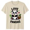 Love Pandas TShirt Panda Animal Birthday Gift For Him And Her