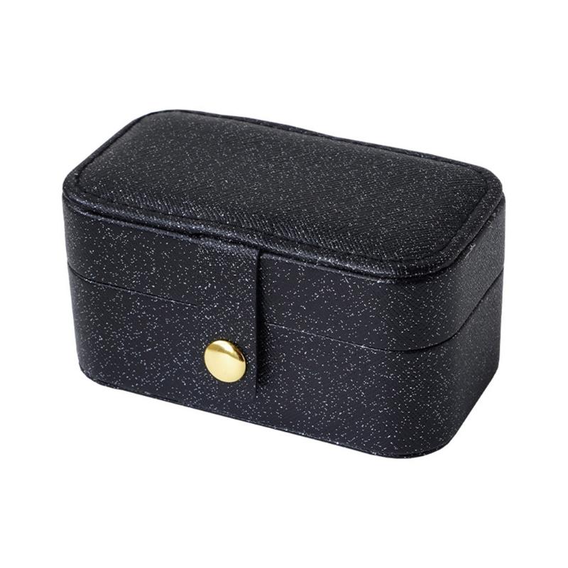 High-end Jewelry Storage Box Rings Pendant Earring Box Travel Portable PU Leather Jewelry Box Birthday Wedding Gift Box