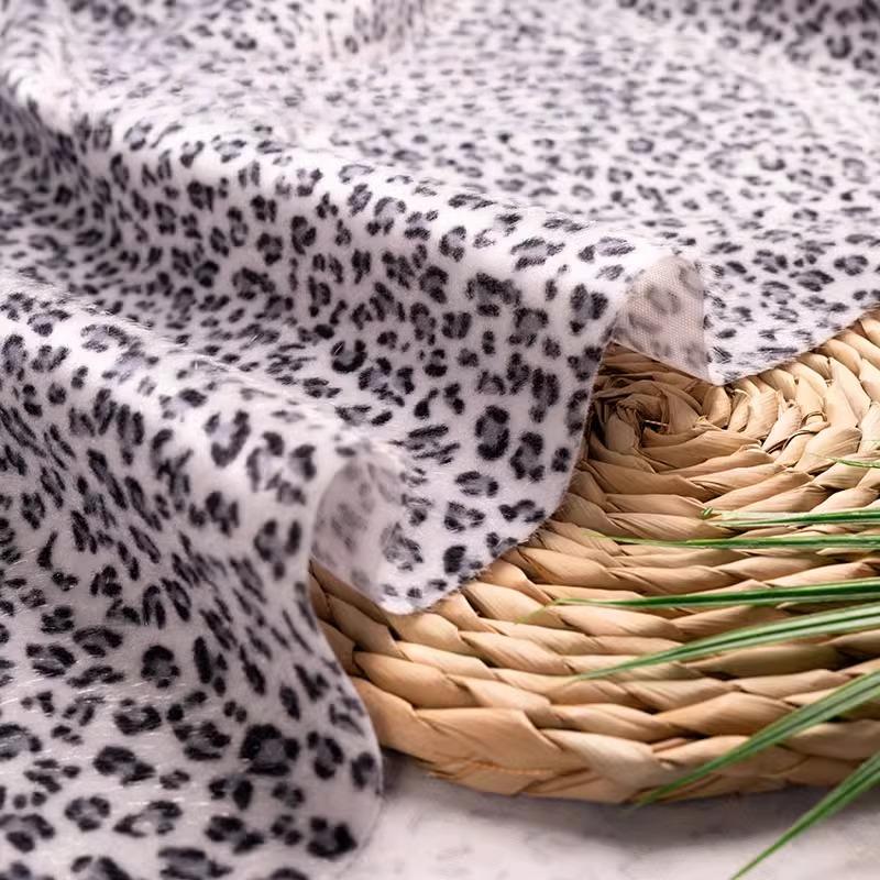 50x160cm Plüschstoff mit Leopardenmuster, Imitation von Nerzfell, für DIY-Nähen, Schuhe, Mützen, Schals, Bänder, Futterstoffe, Kleider