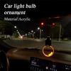 Flat Acrylic Retro Small Bulb Car Hanging Ornament Interior Ambient Lighting Modes For Long Trips Daily Use Auto Decor Accessory