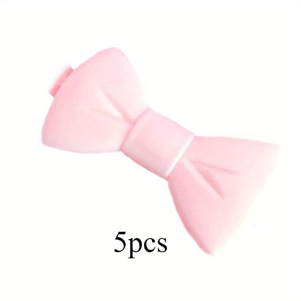 

5PCS Kawaii Food Sealing Clip - Pink Bow Moisture-Proof Bag Clips for Kitchen Storage, Reusable Plastic Discharge Spout Clips