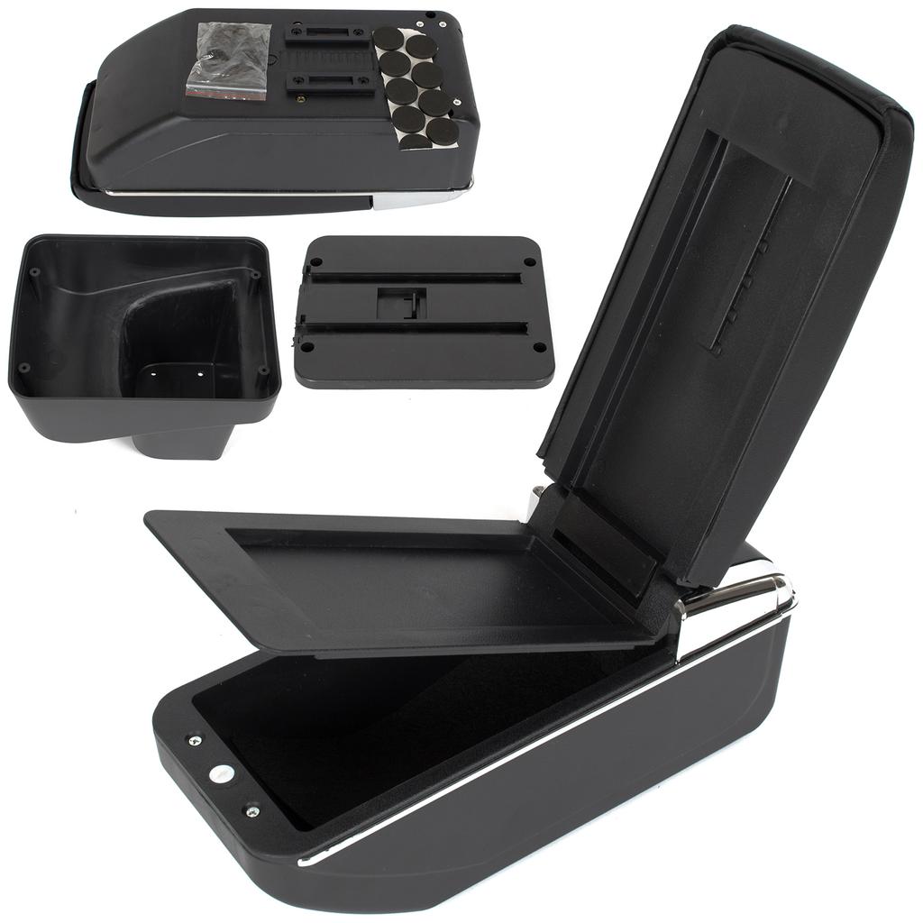 Suzuki Vitara III 2015- Armrest with Storage Compartment, Black Eco Leather + Mounting Kit