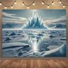 2D Magischer Gefrorener Eispalast Polare Landschaft Fotografie Kulisse Banner